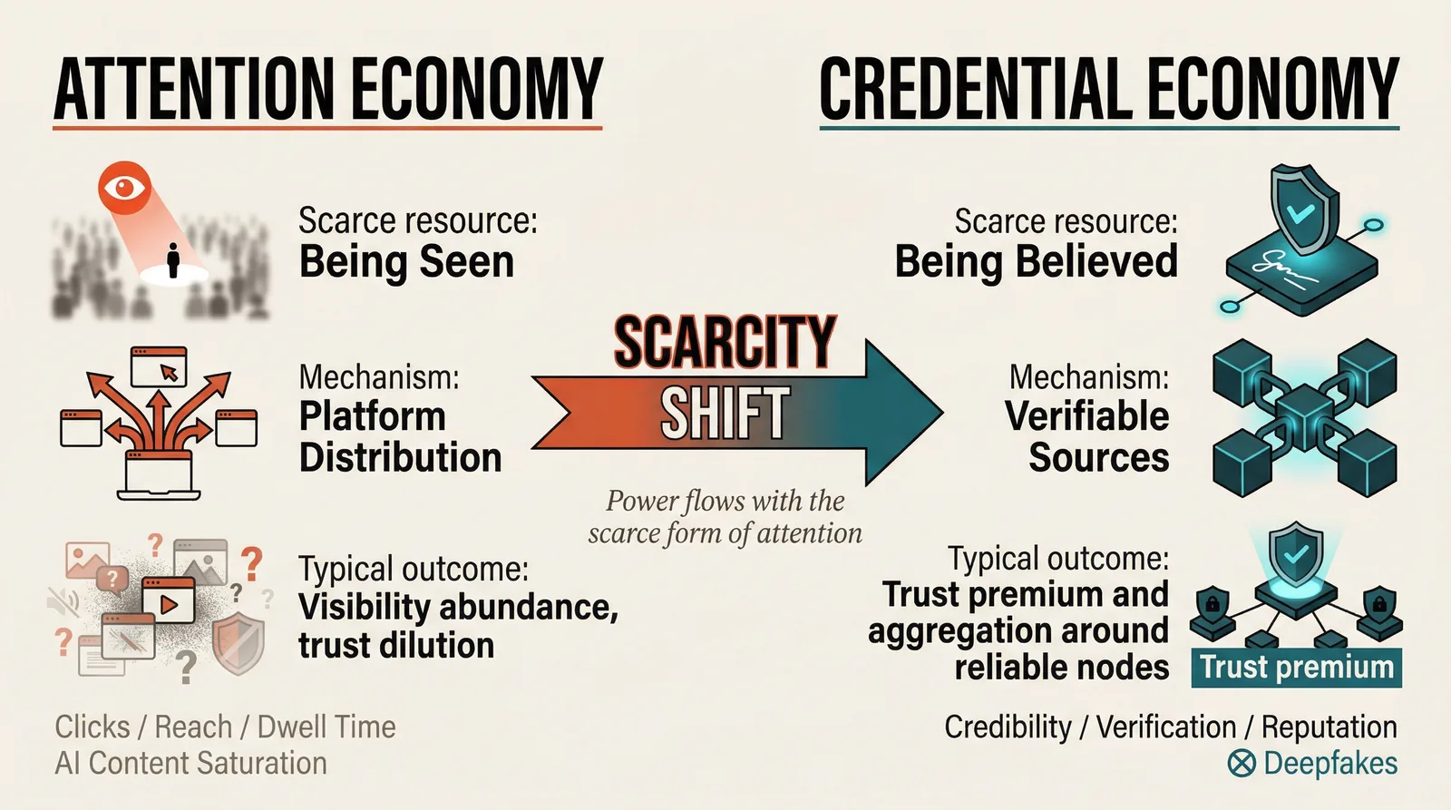 Attention economy vs credential economy