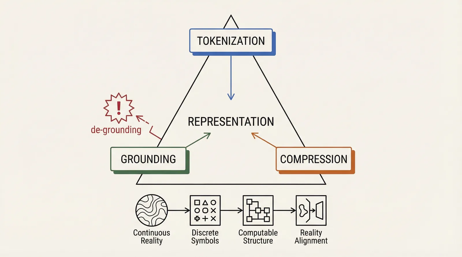 Representation tokenization compression grounding